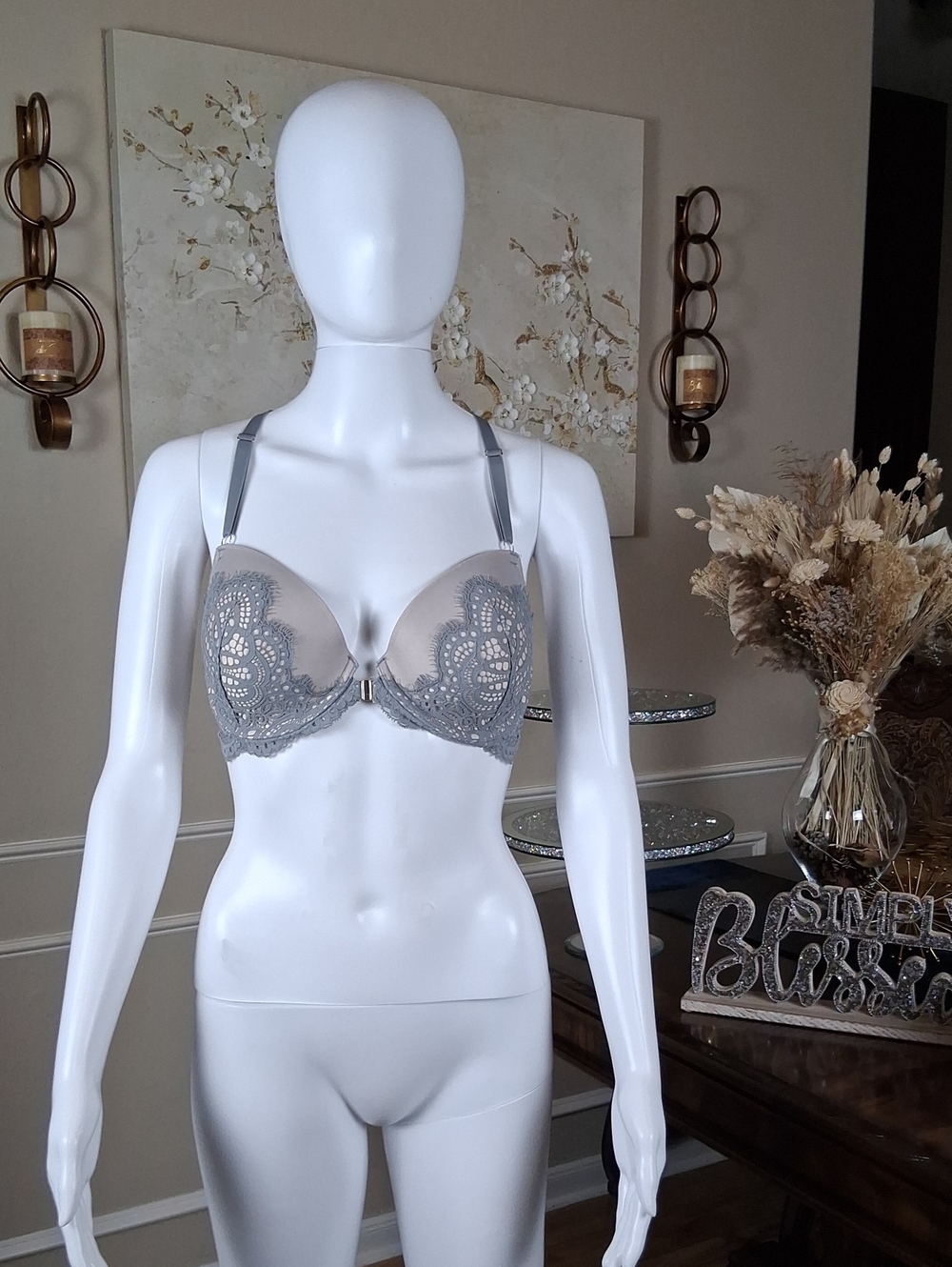 Victoria's Secret Dream Angels Collection Lace Overlay Racerback Bra 32DDD - Picture 10 of 16